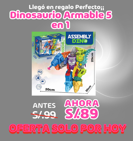 Dinosaurio Armable 5 en 1